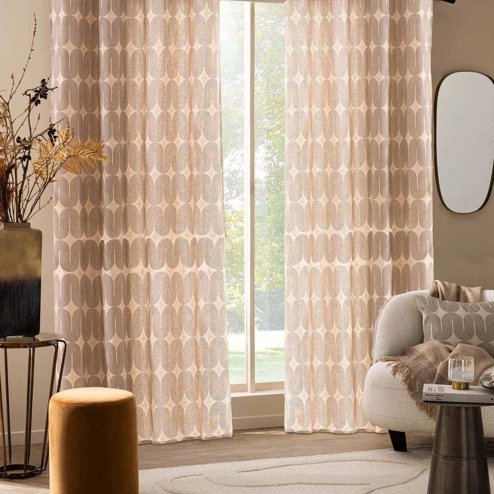 Čierny/béžový záves 140x240 cm Ondine – douceur d'intérieur