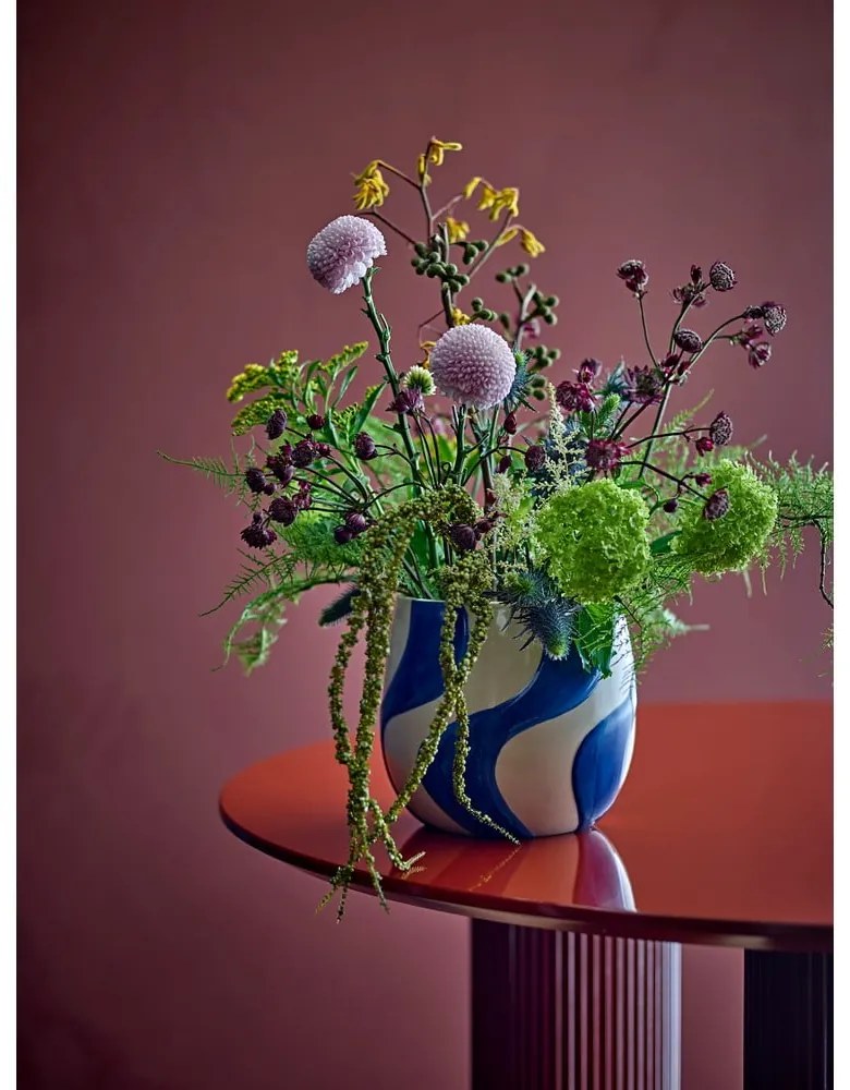 Kameninový ručne maľovaný obal na kvetináč ø 20,5 cm Rómy – Bloomingville