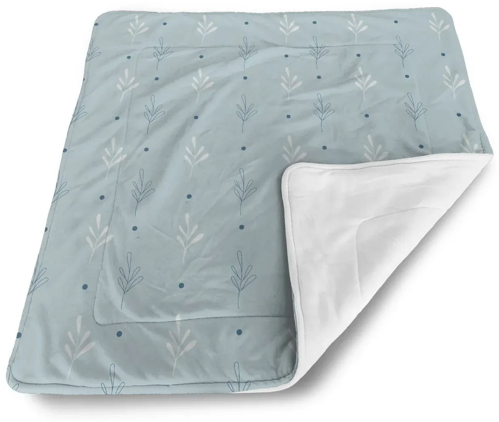 Sablio Deka pre bábätko Modré a Biele lístky - 80x100 cm