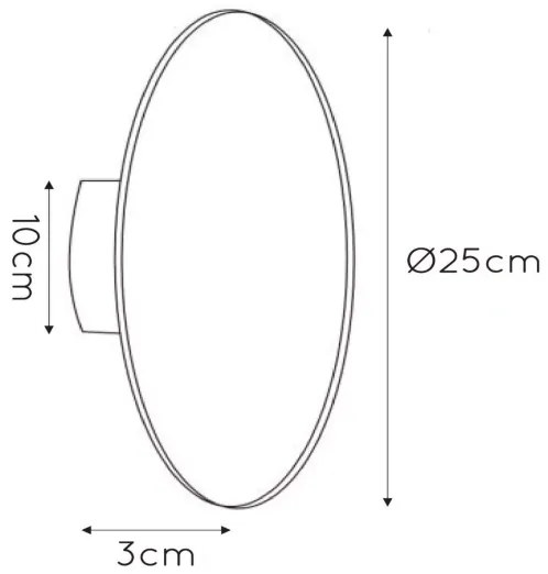 Lucide 46201/08/31 - LED nástenné svietidlo EKLYPS LED LED/8W/230V 25 cm