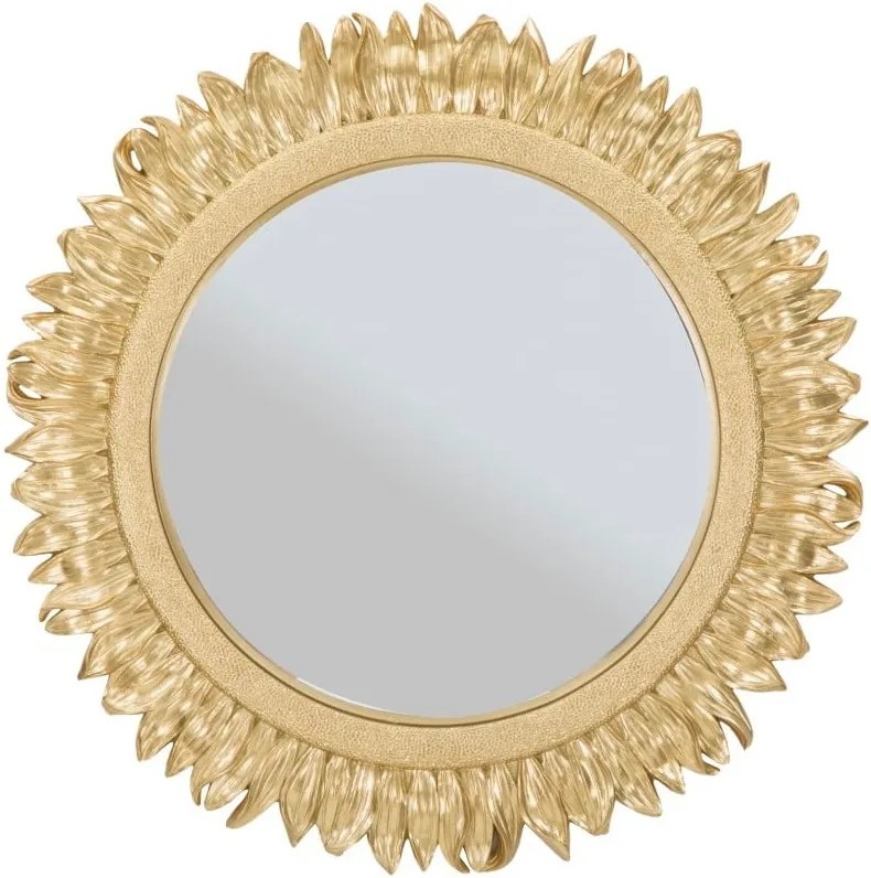 Nástenné zrkadlo v železnom ráme Mauro Ferretti Glam Petalo, ⌀ 42,5 cm