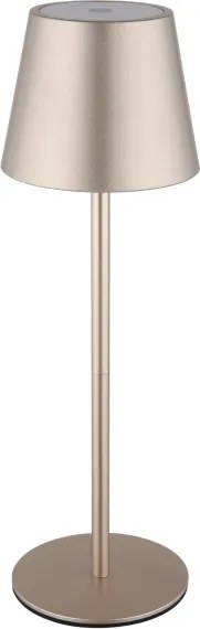 Globo 58488CH-LED Dotyková stmievateľná nabíjacia vonkajšia stolná lampa VANNIE 3W/5V IP54 1800mAh mosadz