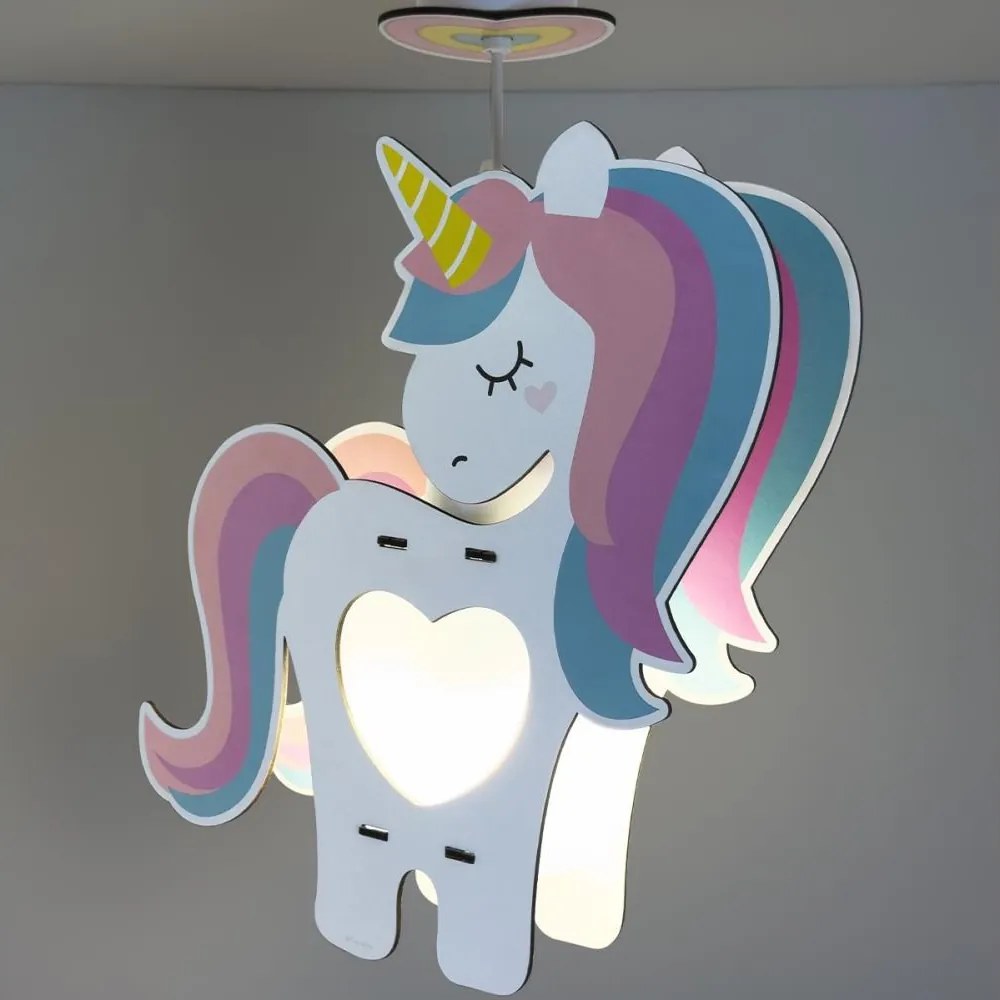 Dalber 41597 - Detský luster UNICORN 1xE27/15W/230V