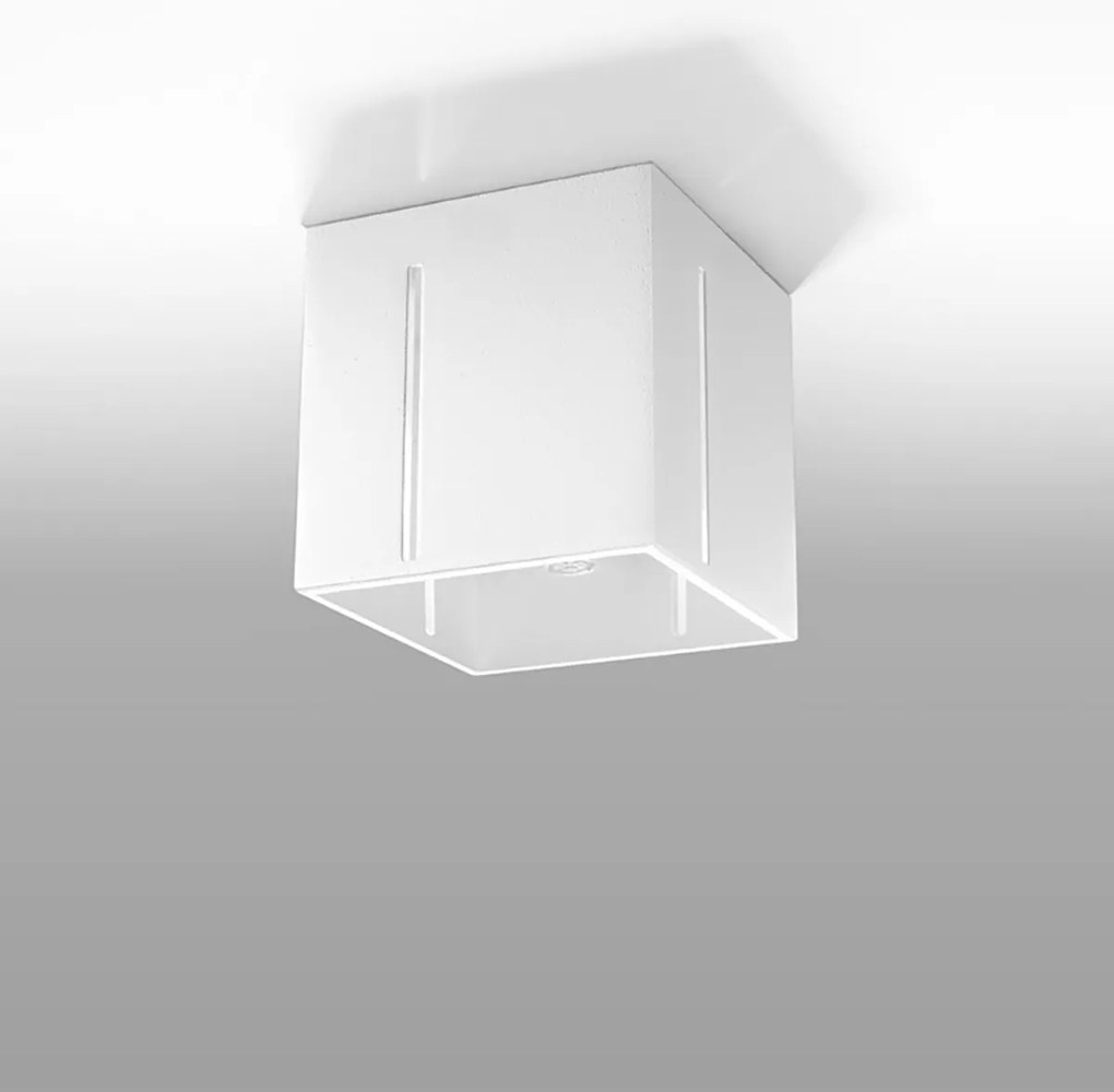 Stropné svietidlo Pixar, 1x biele kovové tienidlo