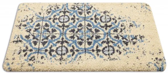 Kúpeľňový koberček CERAMIC Lisabonská dlažba, protišmykový, mäkký - sivý