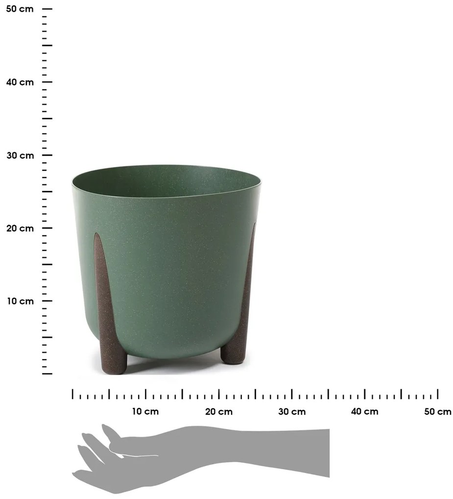 PLASTOVÝ KVETINÁČ MOSS ECO 25X26 CM ZELENÁ