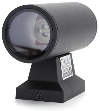 Aigostar - Vonkajšie nástenné svietidlo 2xGU10/35W/230V čierne IP65 guľaté
