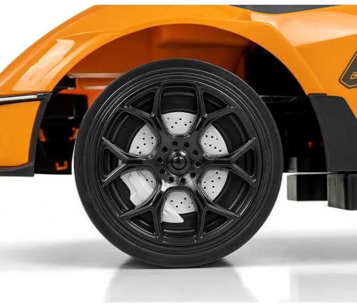 Detské odrážadlo so zvukom a vodiacou tyčou LAMBORGHINI ESSENZA SC V12 oranžové