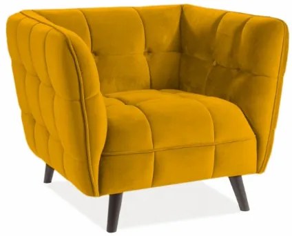 Kreslo Carmine (žltá). Akcia -6%. Vlastná spoľahlivá doprava až k Vám domov. 1050015