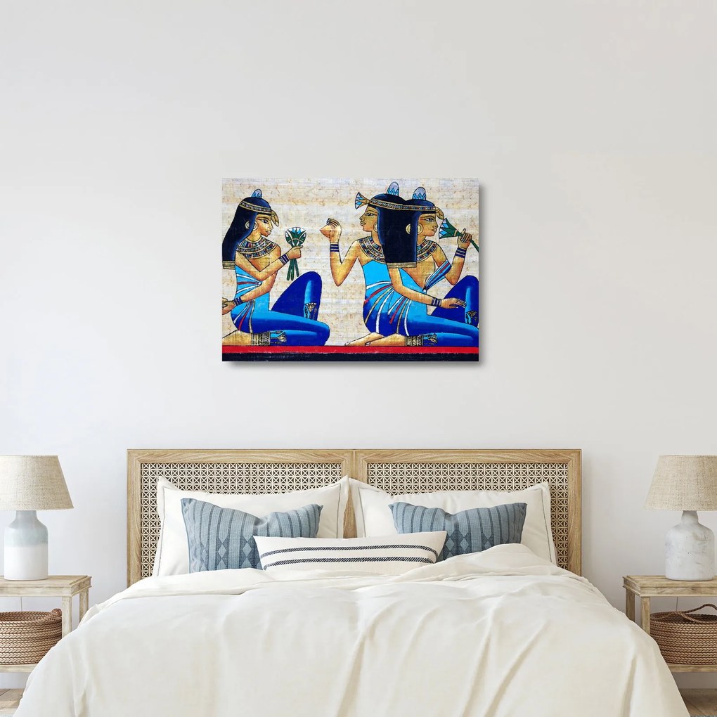 Sklenený obraz - Egyptské maľby (70x50 cm)