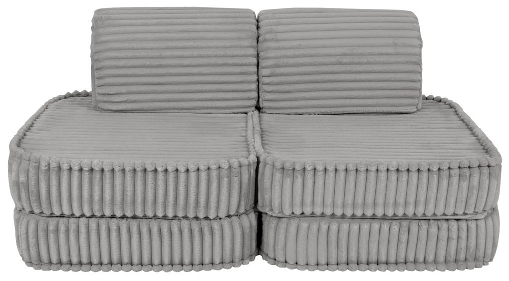 MeowBaby® Churros detská pohovka Basic, Moon Dust Grey