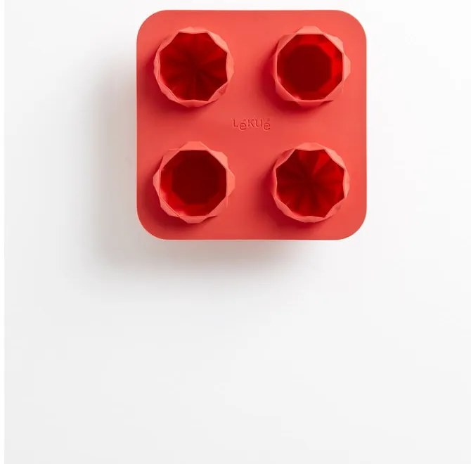 Červená silikónová forma na pečenie Lékué Fortune Origami