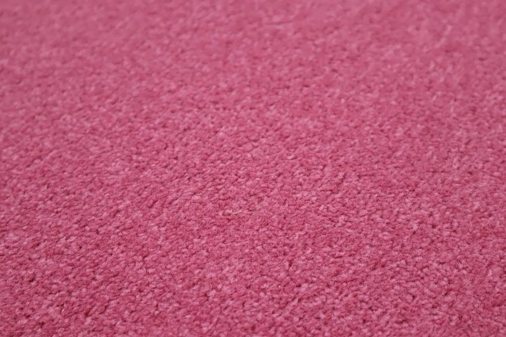 Vopi koberce AKCIA: 200x60 cm s obšitím Behúň na mieru Eton ružový 11 - šíre 60 cm