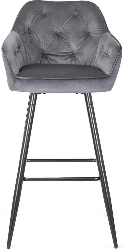 PROXIMA.store - Čalúnené barové kreslo SALEM FARBA: sivá