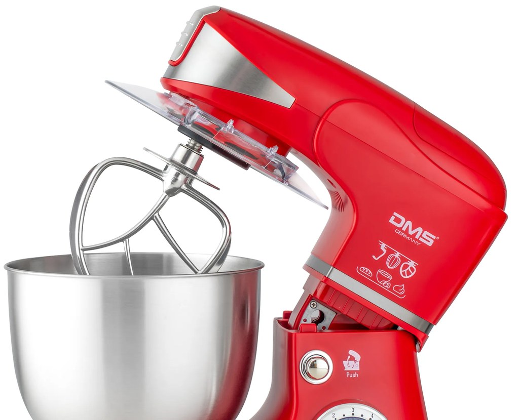 DMS Germany KMFB-1700 kuchynský robot 3v1 1700 W / kovové prevody / červená