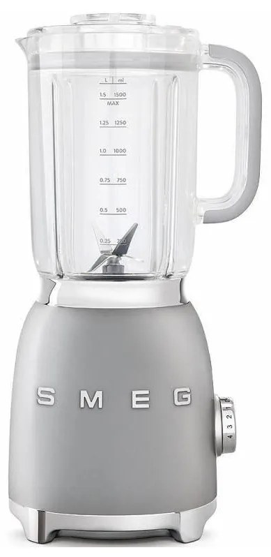 SMEG 50's Retro Style stolný mixér 1,5l plastová nádoba strieborná BLF01SVEU, strieborná