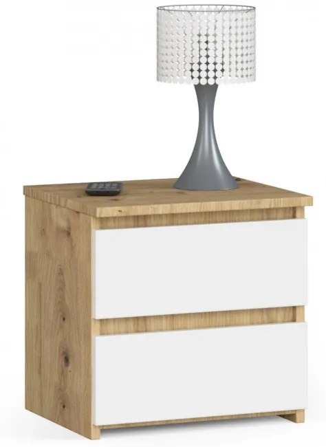 Nočný stolík CL2 2SZ CLP dub artisan / biely