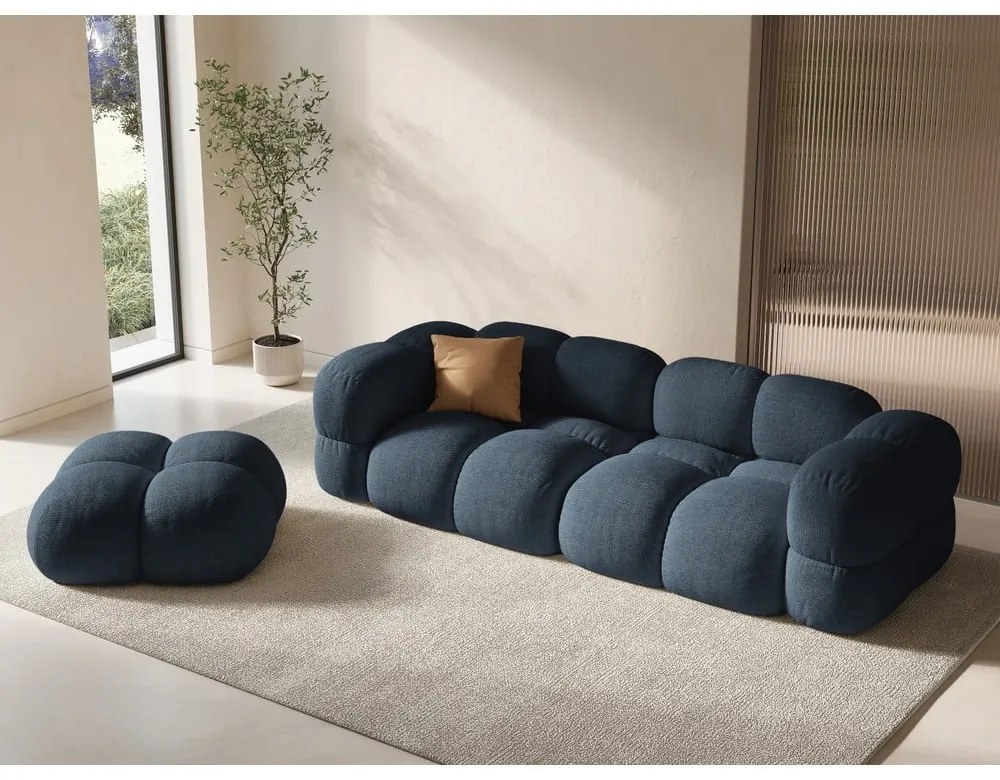 Tmavomodrá pohovka 250 cm Loretto – Cosmopolitan Design
