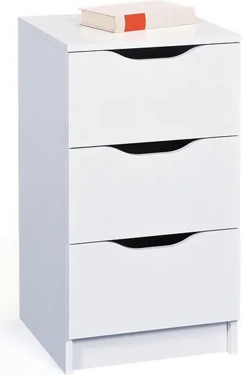 Komoda so 3 zásuvkami Westphalen, biela