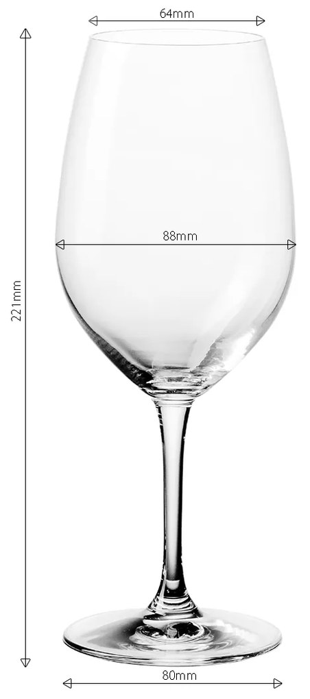 Poháre na biele víno 530 ml set 4 ks - Benu Glas Lunasol META Glass - 322040