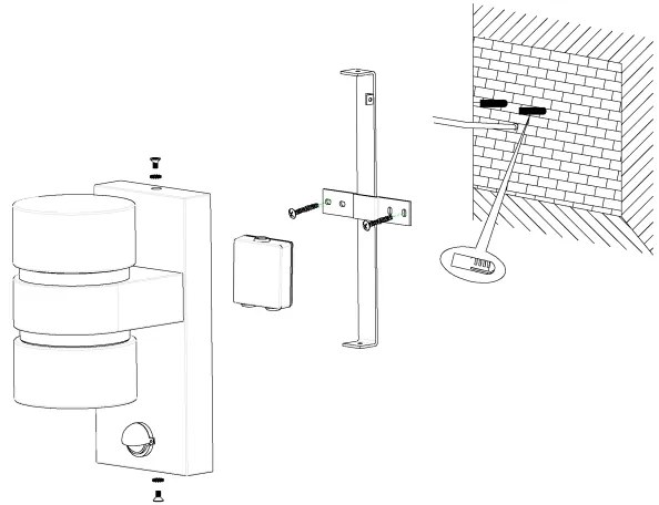 Eglo 96276 - LED Vonkajšie nástenné svietidlo s čidlom ATOLLARI 2xLED/6W