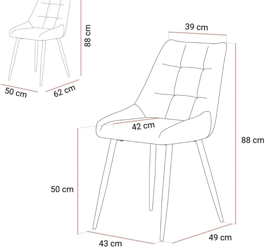 JEDÁLENSKÝ SET LANDRY ČIERNY STÔL + 4 STOLIČKY