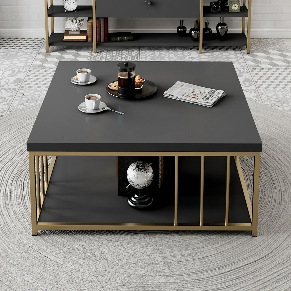 Konferenčný stolík Zenn Anthracite and Goldfarbe