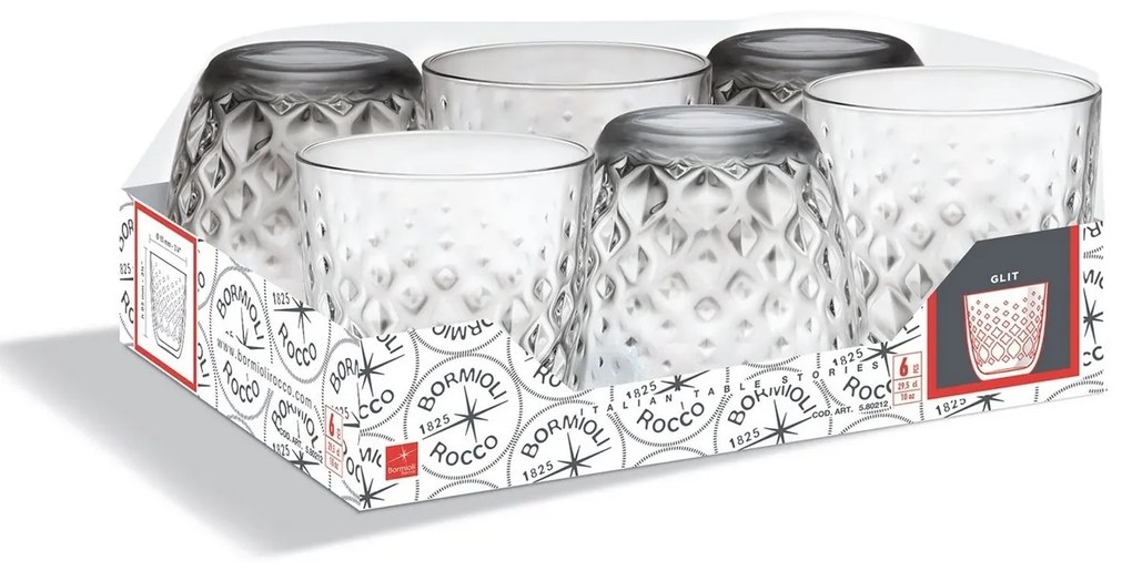 Bormioli Rocco 6-dielna sada pohárov Glit, 300 ml, 300 ml