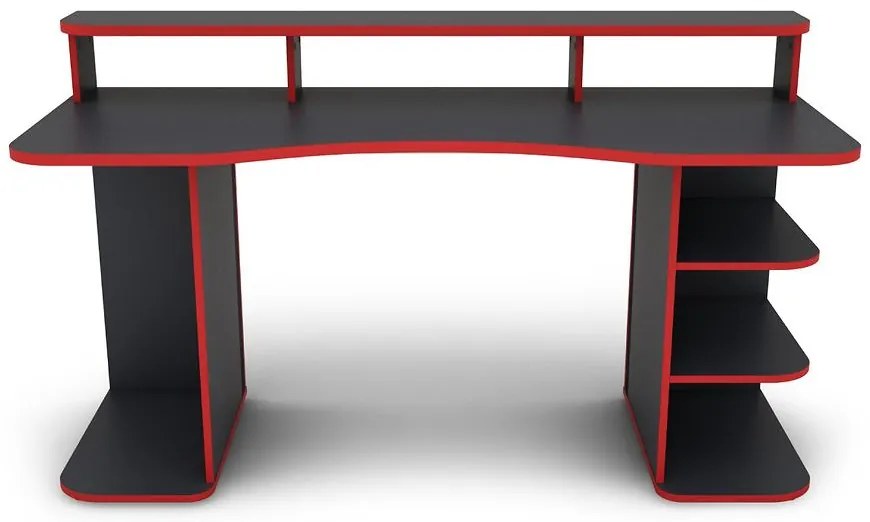 Písací stôl Matrix 3 grafit/červená