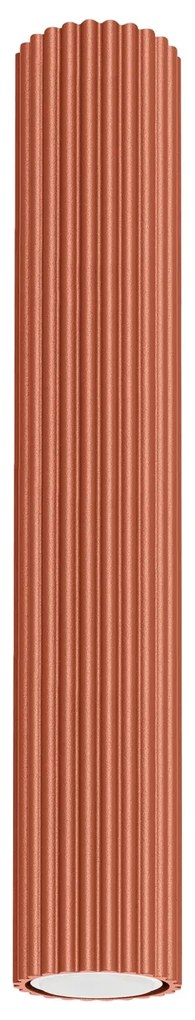 Stropné svietidlo Karbon, 1x okrovo červené kovové tienidlo, (40 cm)