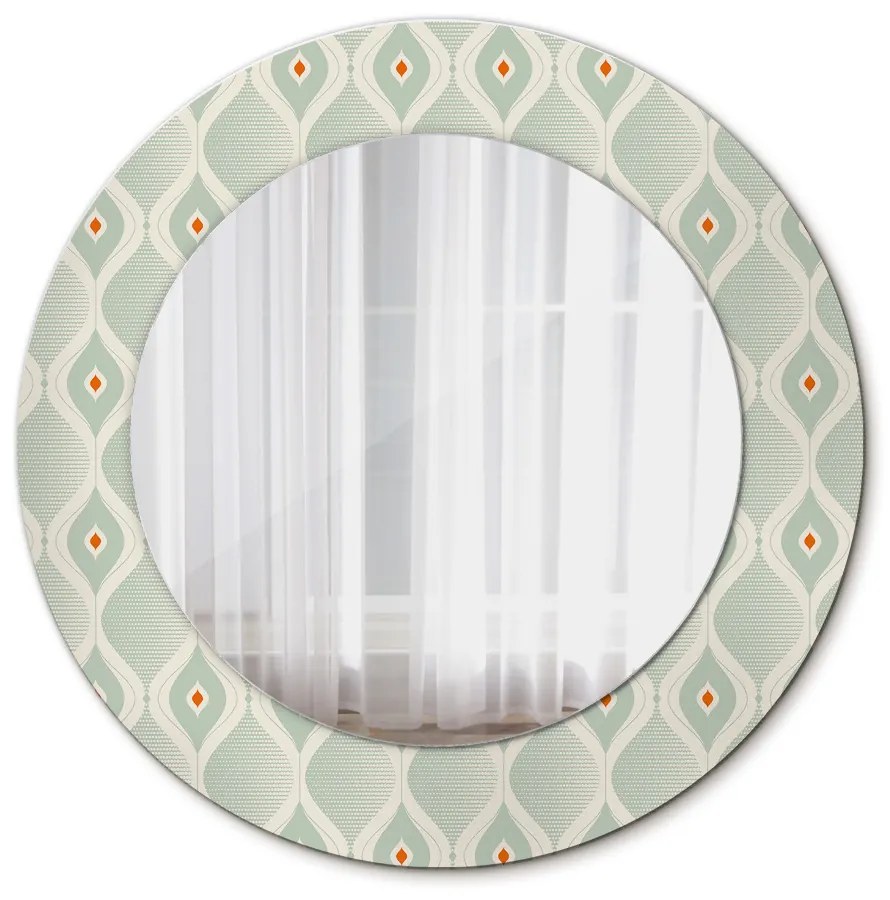 Vintage vzor Okrúhle dekoračné zrkadlo