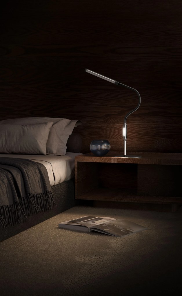 Stolná LED lampa LUCIO, základňa, diaľkový ovládač