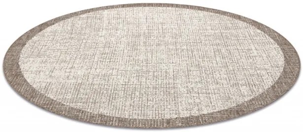 Koberec SIZAL FLOORLUX kruh 20401 Ramka šampan/taupe