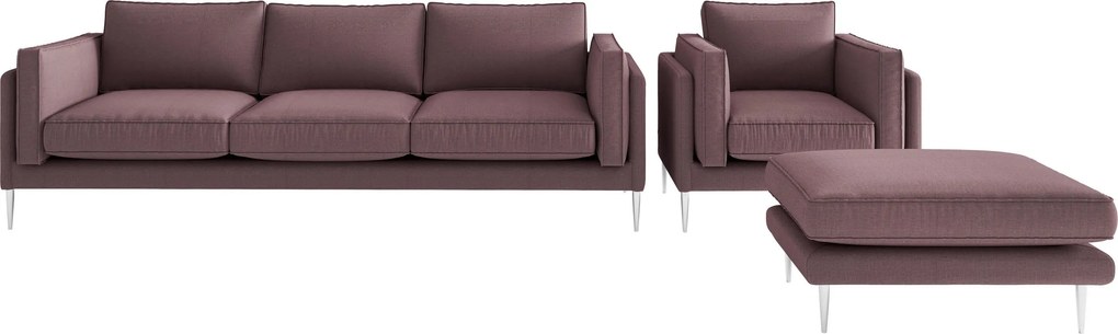 XXXLutz SEDACIA ZOSTAVA, textil, červená Livetastic - Online Only obývacie izby - 001968007404