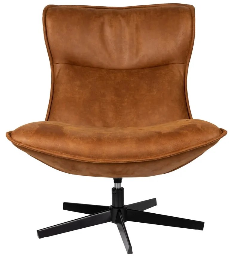 Koňakovohnedé otočné kreslo John – White Label