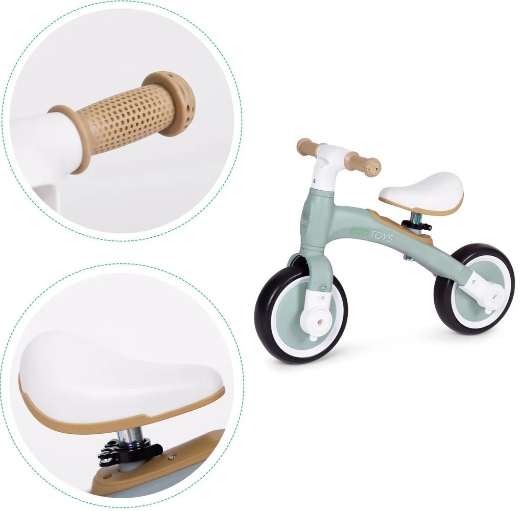 Dětské odrážedlo 3v1 COMBO ECOTOYS zelené
