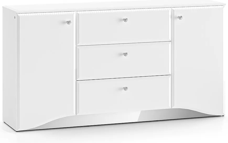 Komoda Glamour 02 biela lesklá