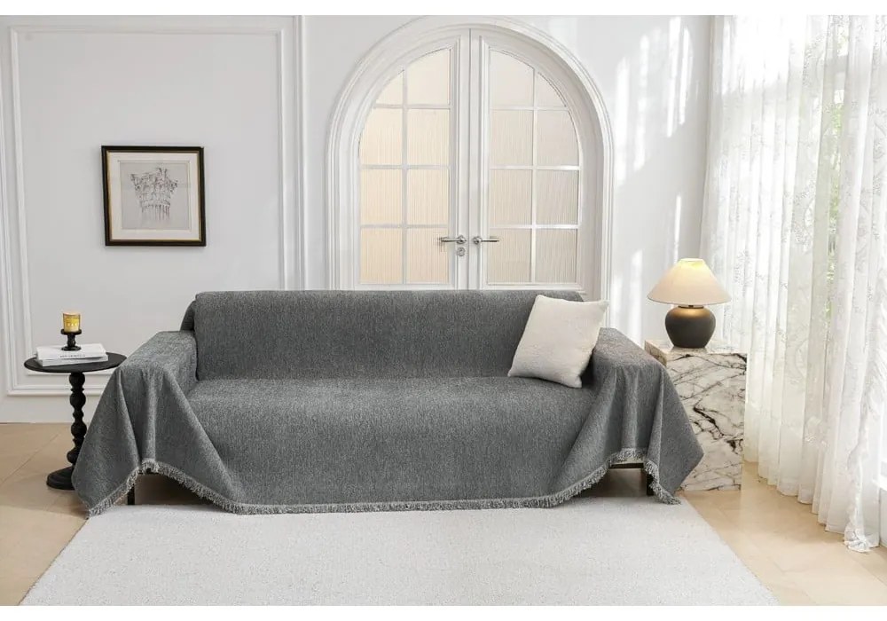 Tmavosivý poťah na kreslo 70 cm Talo – Filumi