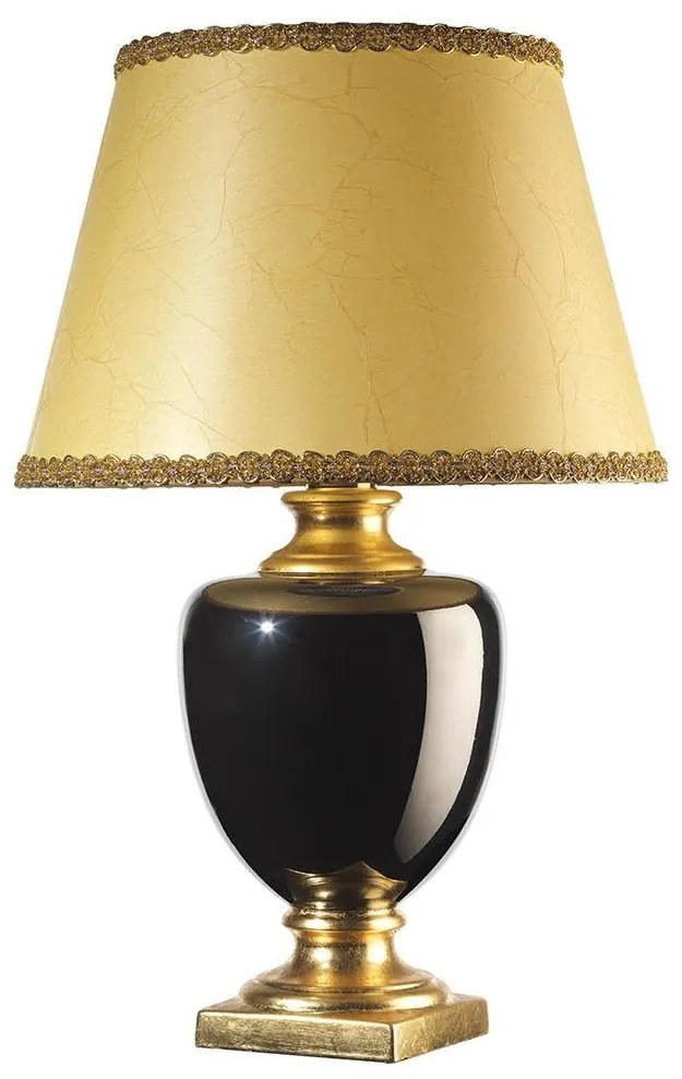 ONLI ONLI - Stolná lampa MOZART 1xE27/22W/230V čierna/zlatá 75 cm OL0006