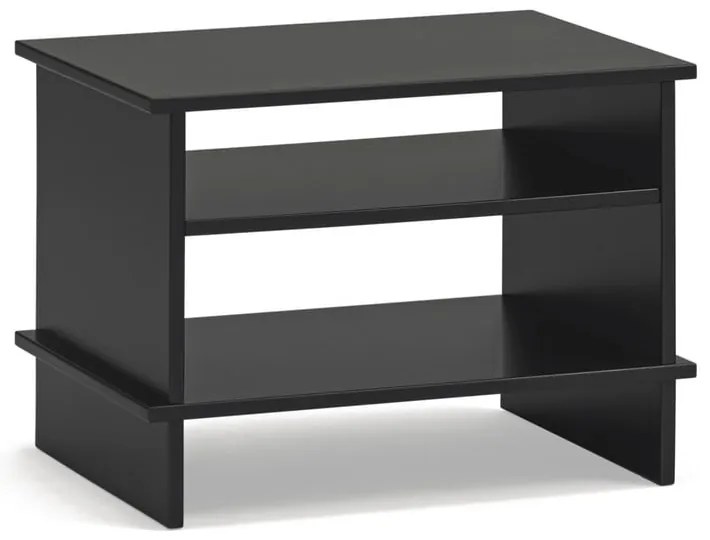 Čierny nočný stolík s poličkami Inari – Teulat