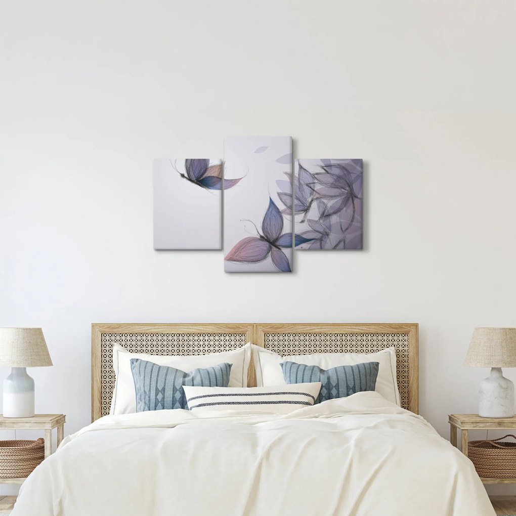Obraz - Kreslené motýle (90x60 cm)
