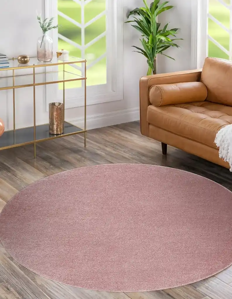Okrúhly koberec SOFTY Jednofarebný, ružový | BIANO