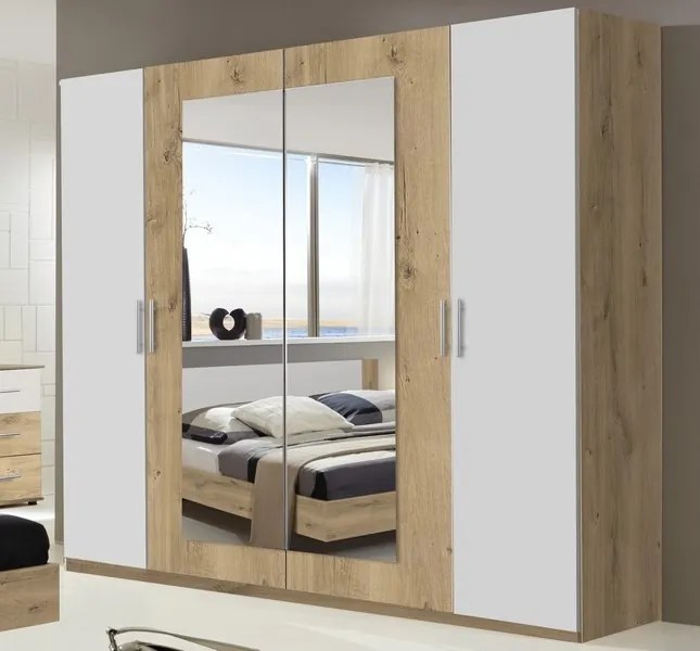 Zostava spálne Nora 160x200 cm, doskový dub/biela