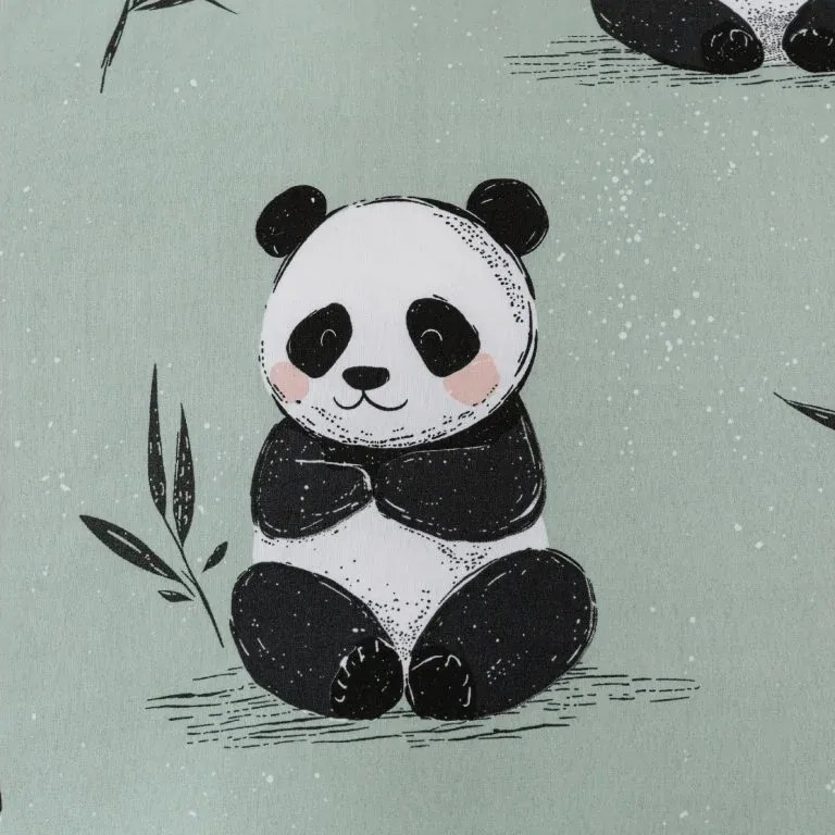 Sada obliečok z mikrovlákna PANDA RELAX mentolová + obliečka na vankúš 50 x 70 cm ZDARMA
