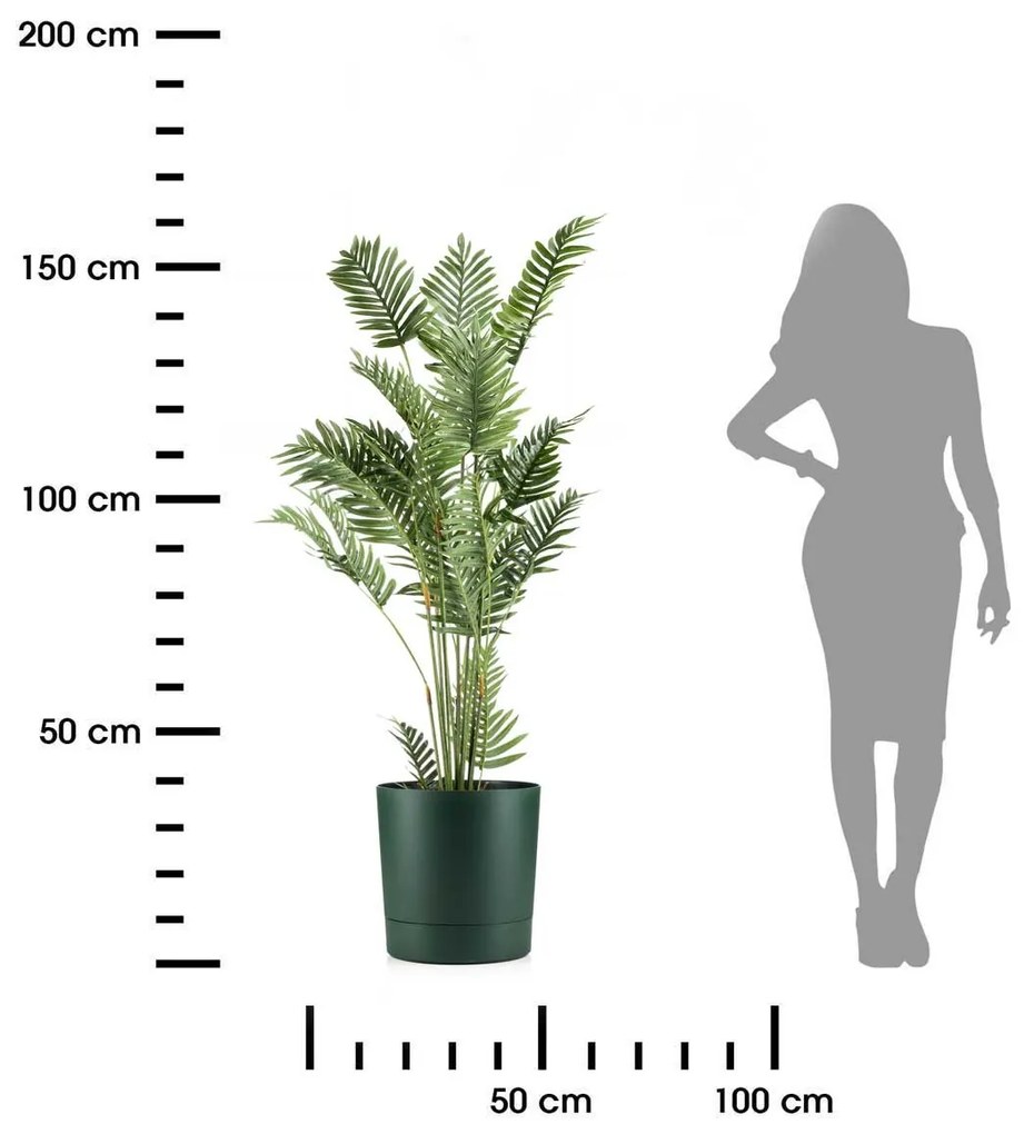 PLASTOVÝ KVETINÁČ AZALEA 35X37 CM TMAVOZELENÁ