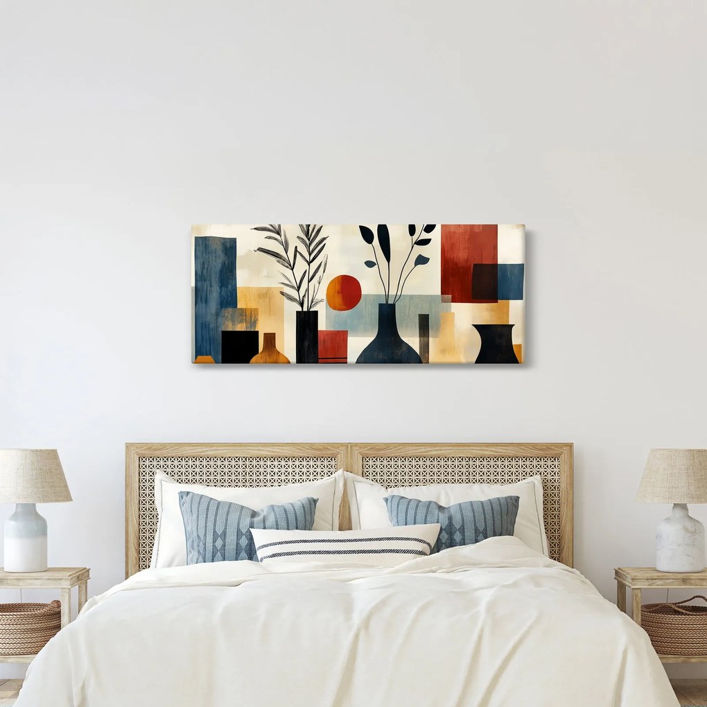 Obraz - Kubistické vázy (120x50 cm)