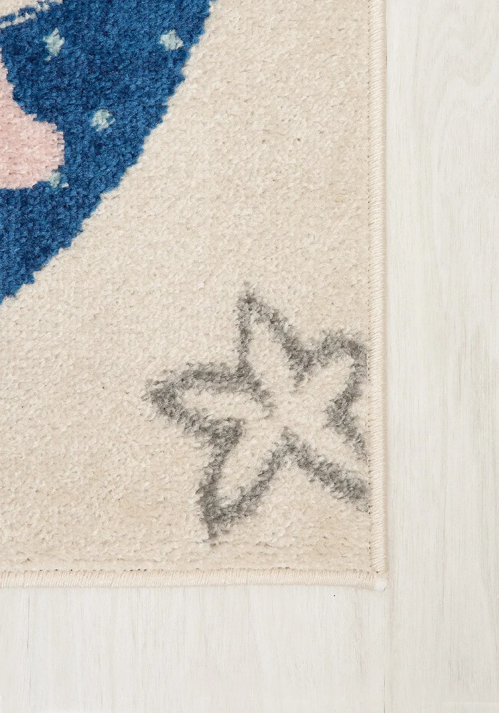 TA Koberec H330A BIELA/NAVY HAPPY FBA Rozmer: 140x200 cm