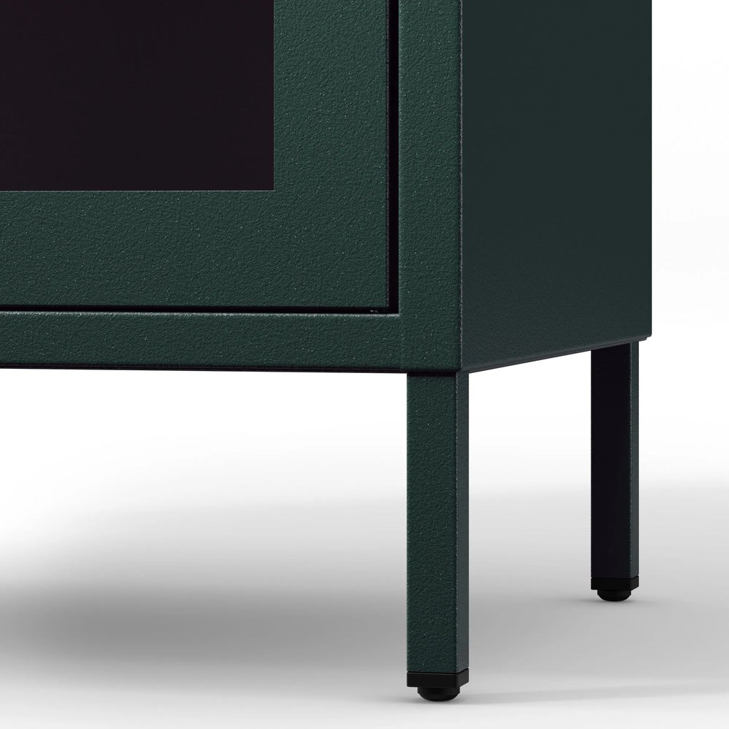 Vitrína LUIGI, 500 x 1800 x 350 mm, Modern: fľaškovo zelená