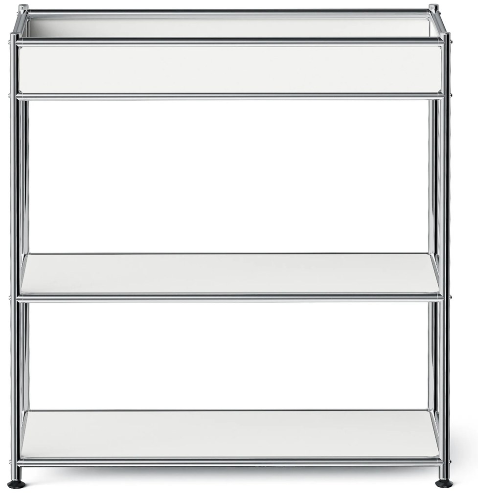 Kovová konzola »CN3 Slim Line« s poličkou, biela