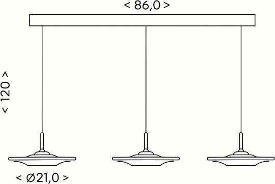 Brilagi - LED závesný luster na lankách VERANO 3xLED/15W/230V